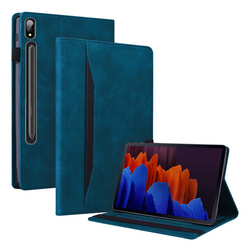 Funda de piel con tapa para Samsung Tab A7 A8 - Color azul