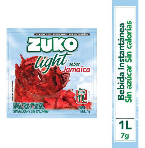 Bebida Instantánea Zuko Light Sabor Jamaica 7g