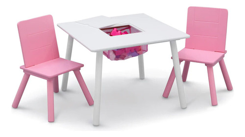 Juego Infantil Mesa C/cesta Y 2 Sillas Madera Delta Children