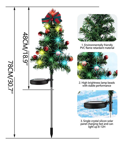 Lámpara Led N Solar Para Decoración Navideña, Árbol De Navid