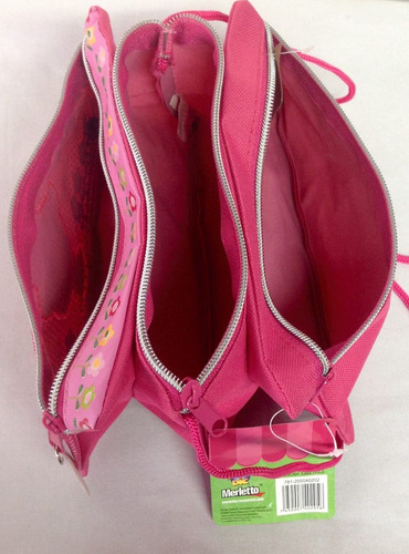 Bolso Para Niña De Tres Bolsillos Con Cierre De Fresita .
