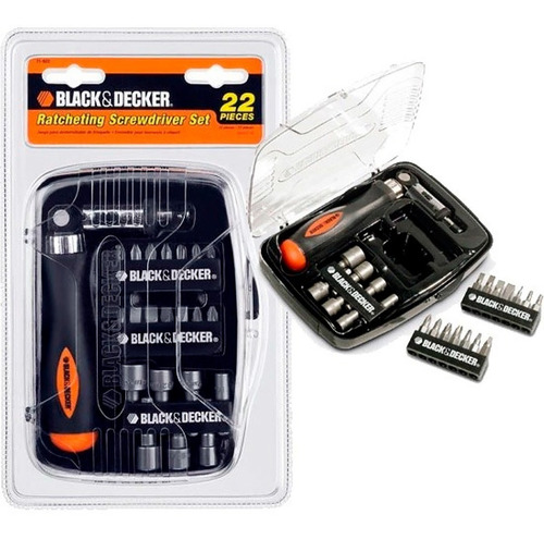 Imagen 1 de 3 de Juego Set De Puntas Y Tubos Black Decker 71922b 22 Piezas