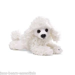 Poodle Branco Realístico Luxo Pelúcia Cachorro Pudol Cão