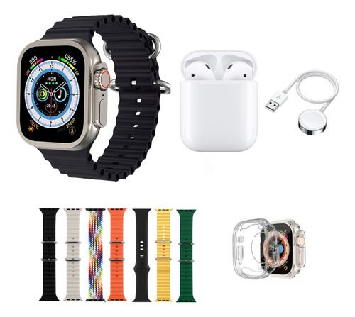 Reloj T900 Ultra S2 Max Suit Protector Audífonos Correas Variado