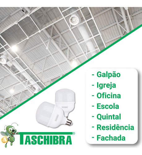 Kit 2 Lâmpadas 50w Ultra Bulbo Branca 6500k Taschibra Bivolt