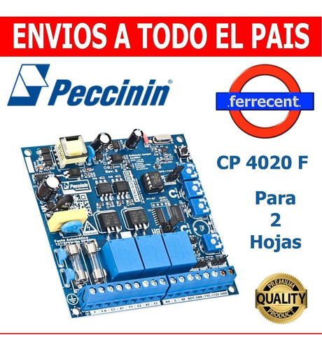 Imagen 2 de 6 de Central Cp 4020 Peccinin Para Porton Pivotante Doble Hoja