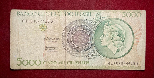 Billete 5000 Cruzeiros Brasil 1990 Pick 227 A