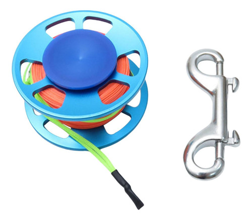 Carrete De Buceo Portátil, Carrete De Buceo Con Y Clip Azul