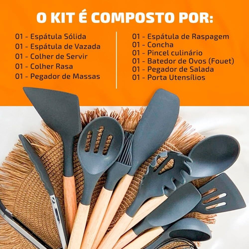 Juego De Utensilios De Cocina De 12 Piezas Con Mango De