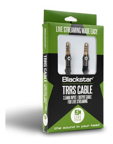 Cable Audio Video Blackstar Trrs 1,8 Mts Miniplug Streaming