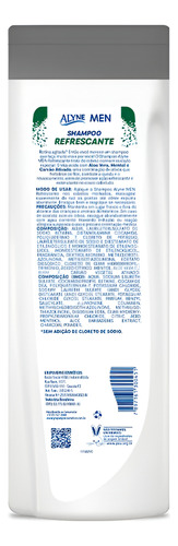 Shampoo Alyne Men Refrescante 350ml C/2 Unidades