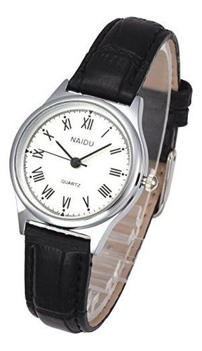 Reloj De Cuero Para Mujer Con Números Romanos