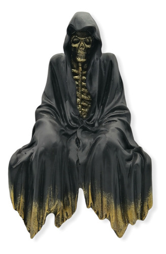 Santa Muerte Vigía Color Negro 24cm