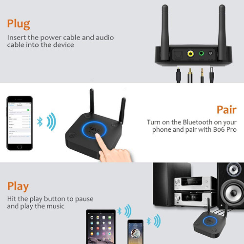 Receptor Bluetooth De Largo Alcance Hifi Aptx Hd 5.1