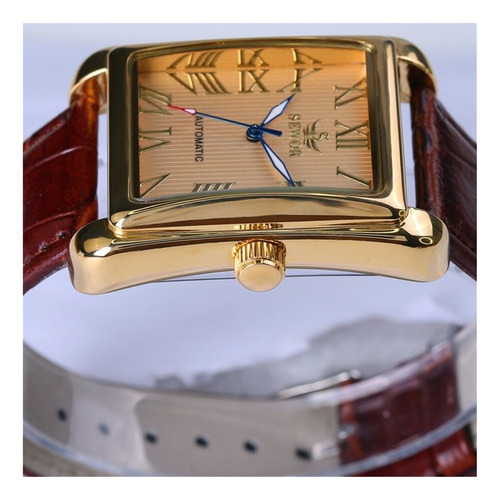 Nuevo Reloj Automático Retro Rectangular De Lujo Sewor