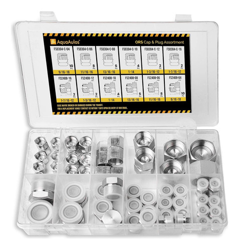 64 Piezas. Orfs Cap & Plug Assortment Kit, Seal Adapter...