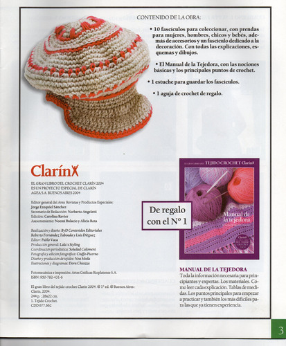 El Gran Libro Del Tejido Crochet Clarin 2004 Completo (Usado)