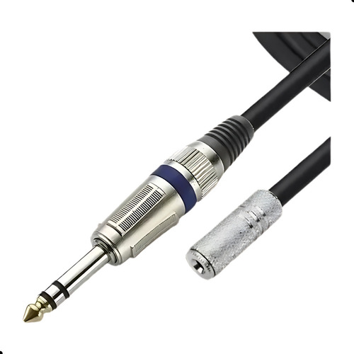 Jms Cabos - Cabo Extensor P2 Fêmea X P10 Stereo Fone Ouvido Retorno Profissional 4 Metros