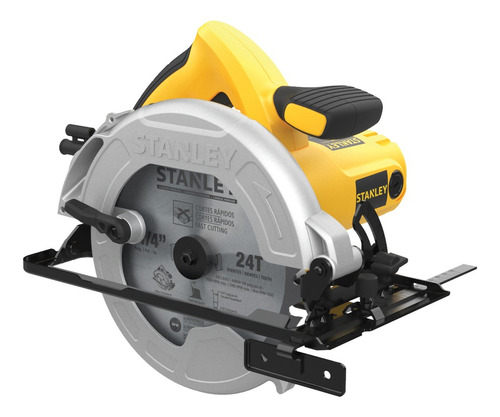 Imagen 2 de 3 de Sierra circular eléctrica Stanley SC16 190mm 1600W amarillo 50Hz/60Hz 220V-240V