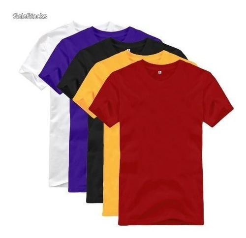 Polera Polo Cuello Redondo Algodon Premium. | Mercado Libre