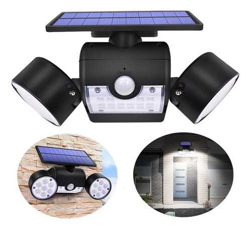 Lámpara Solar Pir Sensor De Movimiento Ajustable Para Jardín