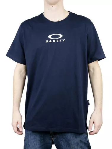 Camiseta Oakley O Bark SS Azul Marinho - FutFanatics