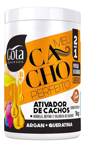 Ativador De Cachos Gota Dourada Meu Cacho Perfeito 1 Kg