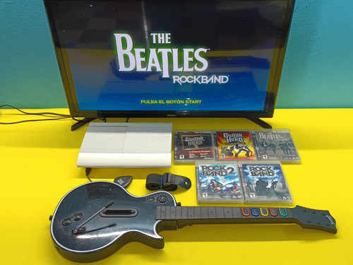 Guitarra Guitar Hero Ps3 Con Sensor Y 1 Juego A Escoger (Usado)