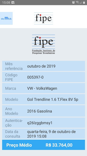 Gol 1.6 Msi Trendline Flex 2016 Completo