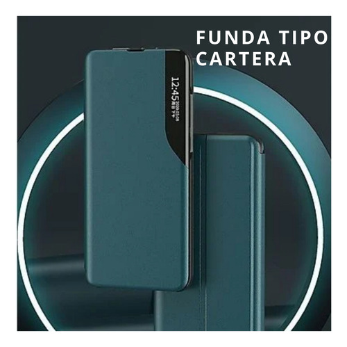 Funda Para Galaxy A72 Con Mica Varios Modelos Antigolpes Rojo Cuero Sintetico Tapa Magnetica