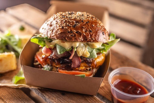 Imagen 4 de 6 de Caja Hamburguesa Grande Marrón X 50 Unidades