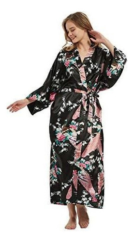 Bata Larga Tipo Kimono Para Mujer, Pijama De Novia