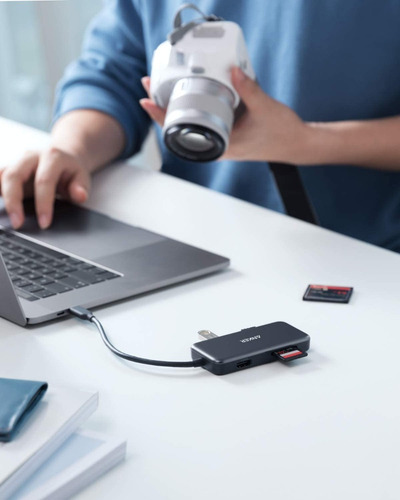 Imagen 4 de 7 de Hub Usb-c - Anker - 2 Port Usb 3.0 - Hdmi 4k 30hz Sd/microsd