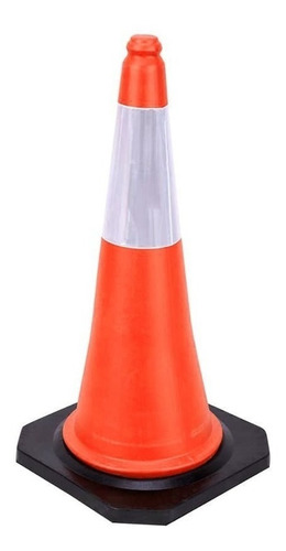 Cono Vial Naranja Semirigido 50cm Base Pesada 1 Reflectivo