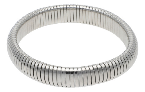 Brazalete Plateado Elástico Diseño Contemporáneo Y Versátil Moderno Y Casual Accesorio Para Dama Tendencia Moda
