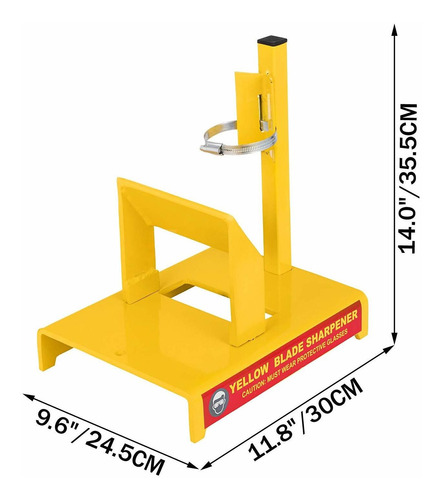 Happybuy Afilador Cuchilla Cortacesped Amarillo 14.0 In