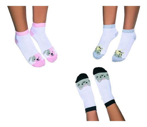 Imagen 2 de 7 de Pack X3 Medias Invisibles Soquetes Infantil Cocot 3647.3