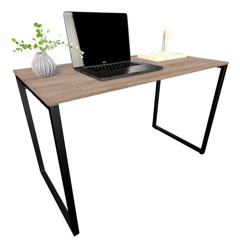 Par De Pés Em Metalon Reforçado Para Mesa Estilo Industrial Cor Preto
