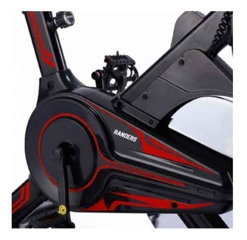 Imagen 3 de 3 de Bicicleta fija Randers ARG-863SP-R para spinning color negro y rojo