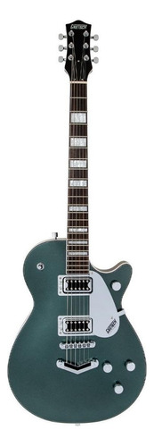 Guitarra eléctrica Gretsch Electromatic G5220 Jet BT de caoba jade grey metallic brillante con diapasón de nogal negro