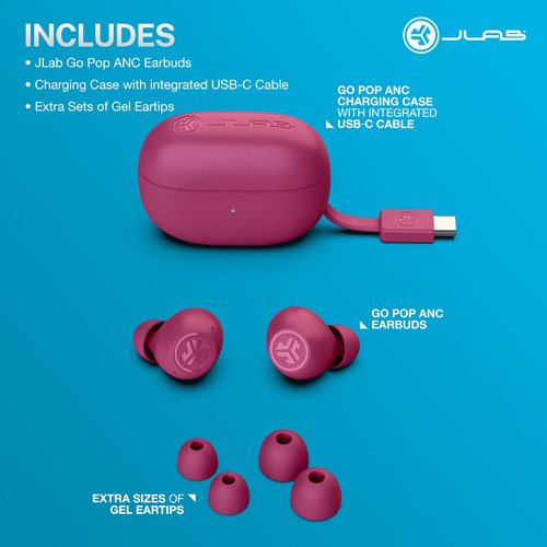 Funda De Carga Y Audífonos Inalámbricos Jlab Go Pop Anc True