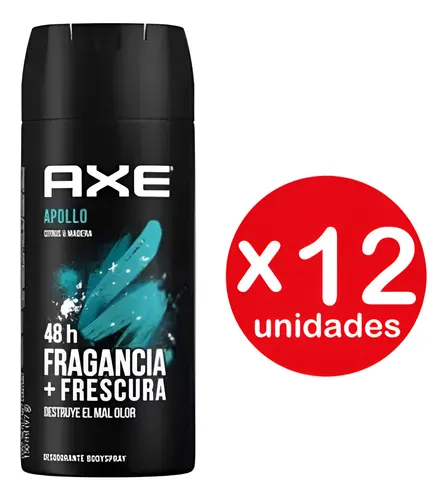 Pack Desodorante Axe Apollo 150ml X 12 Unid. -