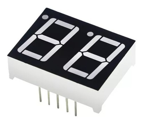 5 X Display 2 Digitos 7 Segmentos Vermelho Catodo Comum
