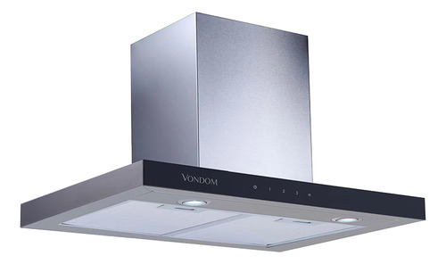 Campana De Pared Vondom - Acero Inox Con Frente Negro 60 Cm