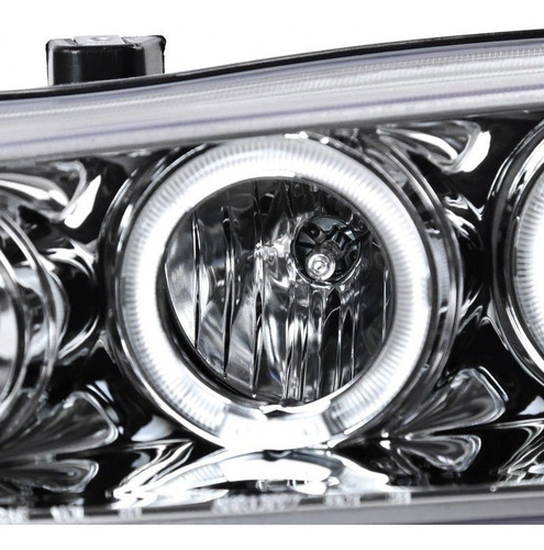 Honda Accord 1994 - 1997 Juego Faros Con Ojo De Angel Cromad