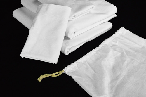 1 Jgo Sabanas 100% Algodón Matrimonial Blanco Diseño De La Tela Liso