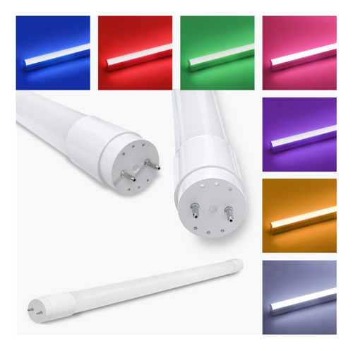 30 Lâmpadas Led Tubular T8 Colorida 9w 60cm Bivolt Vidro
