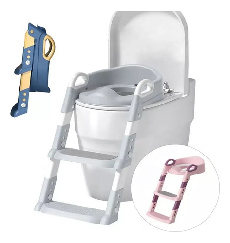 Pelela Silla Para Inodoro Reductor Manijas Con Escalones Gris Pelela