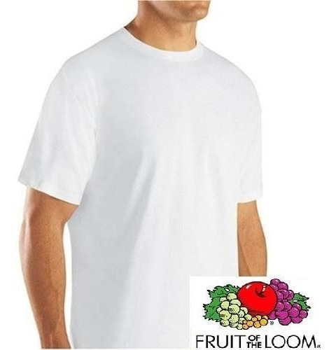 Fruit Of The Loom  Camiseta Importada Branca 100% Algodão