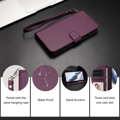 Funda De Teléfono Con Tapa Tipo Cartera Para Zte Nubia Music 2 Series, Color Violeta